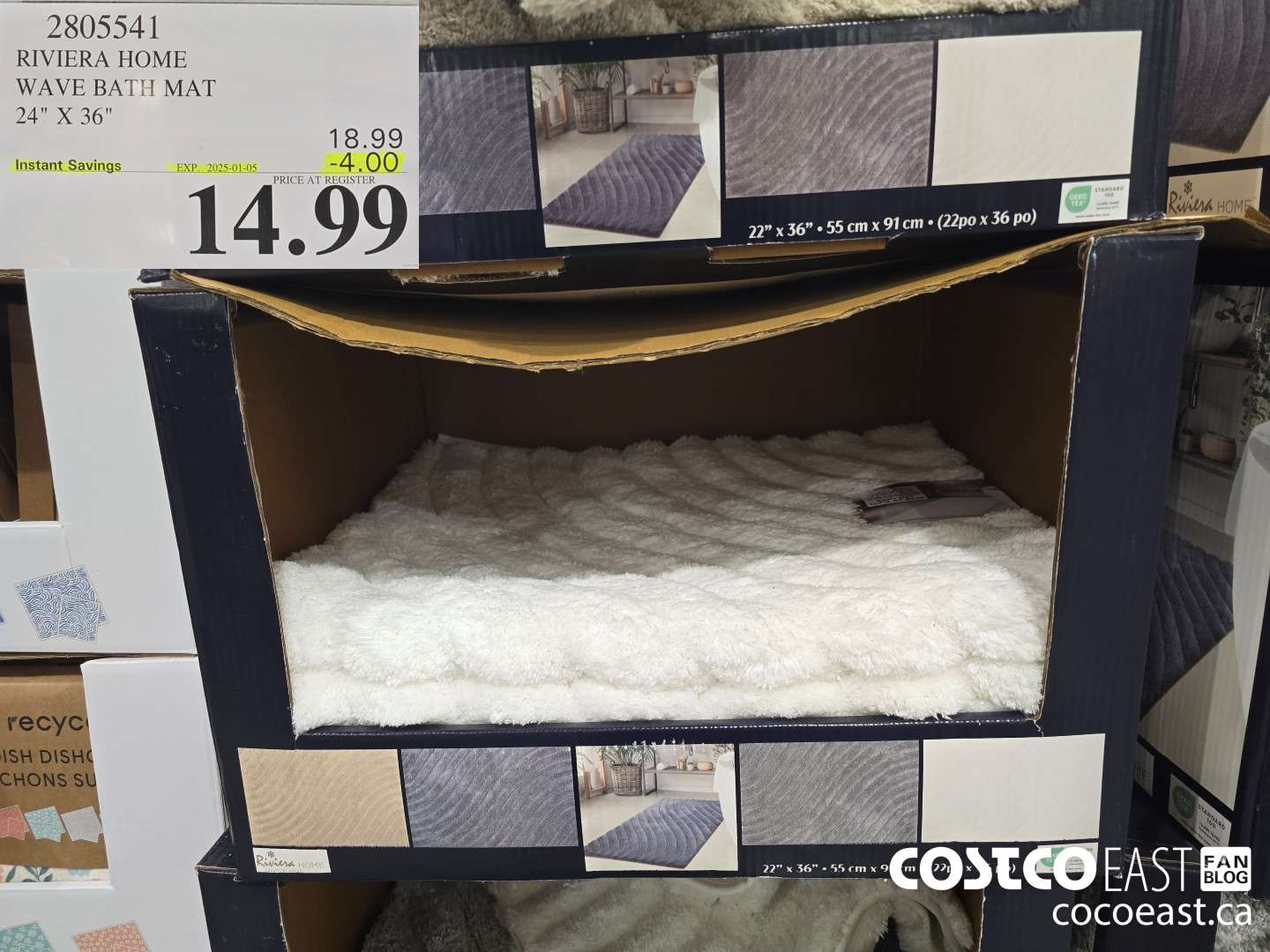 2805541 RIVIERA HOME WAVE BATH MAT 24