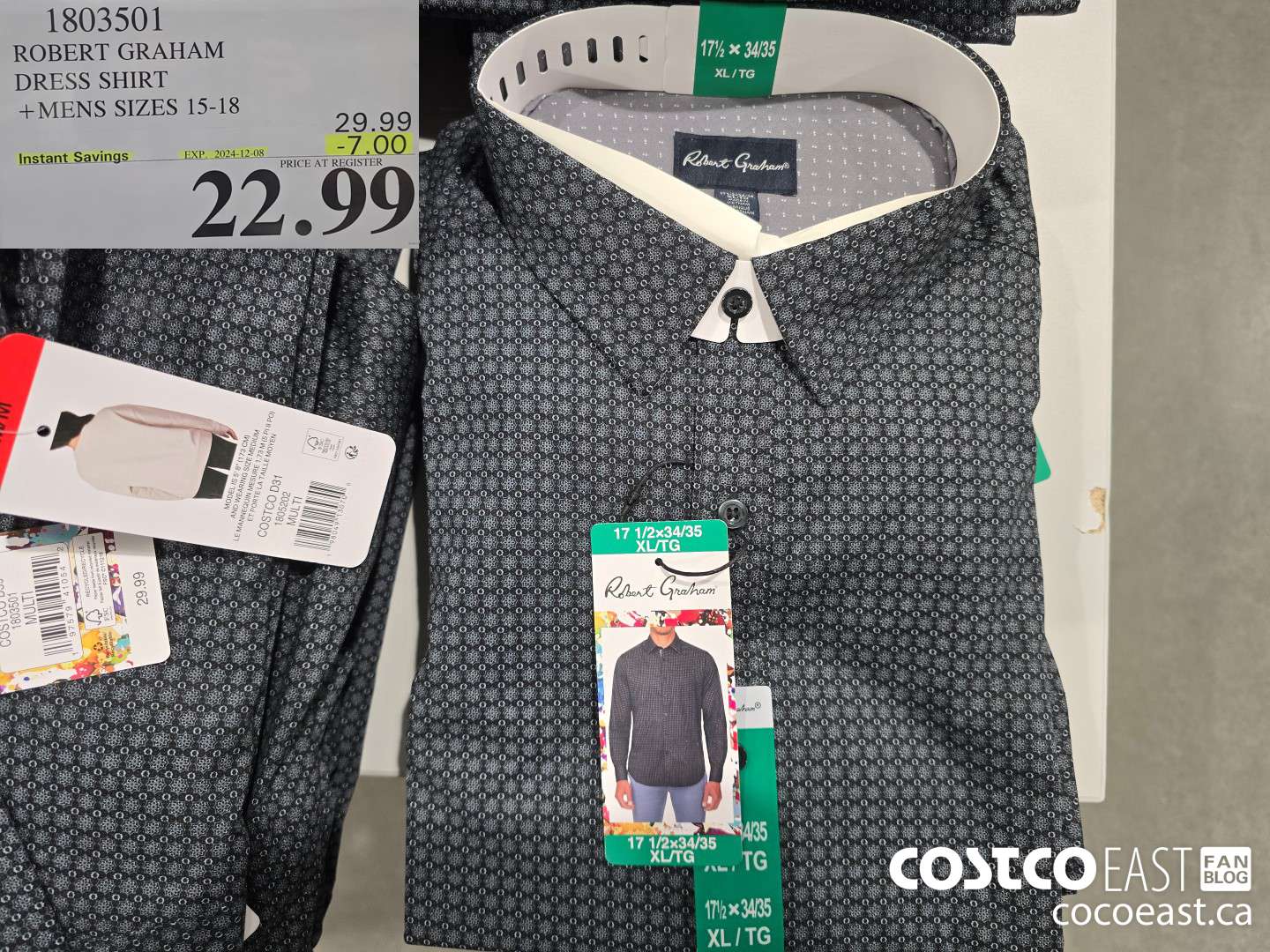 1803501 ROBERT GRAHAM DRESS SHIRT +MENS SIZES 15-18 ($7.00 INSTANT SAVINGS EXPIRES ON 2024-12-08) $22.99