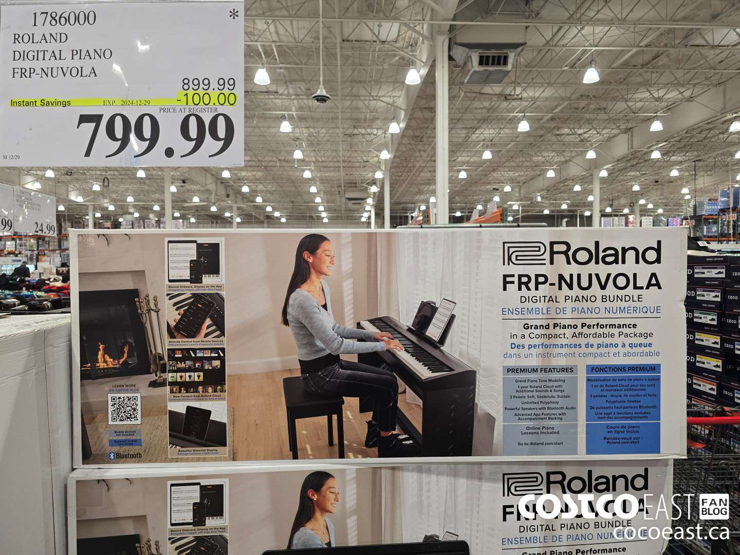 1786000 ROLAND DIGITAL PIANO BLACK FRP-NUVOLA ($100.00 INSTANT SAVINGS EXPIRES ON 2024-12-29) $799.99