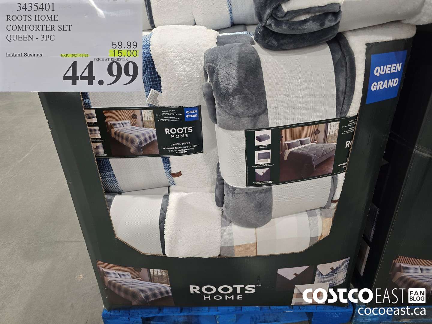 3435401 ROOTS HOME COMFORTER SET QUEEN - 3PC ($15.00 INSTANT SAVINGS EXPIRES ON 2024-12-22) $44.99