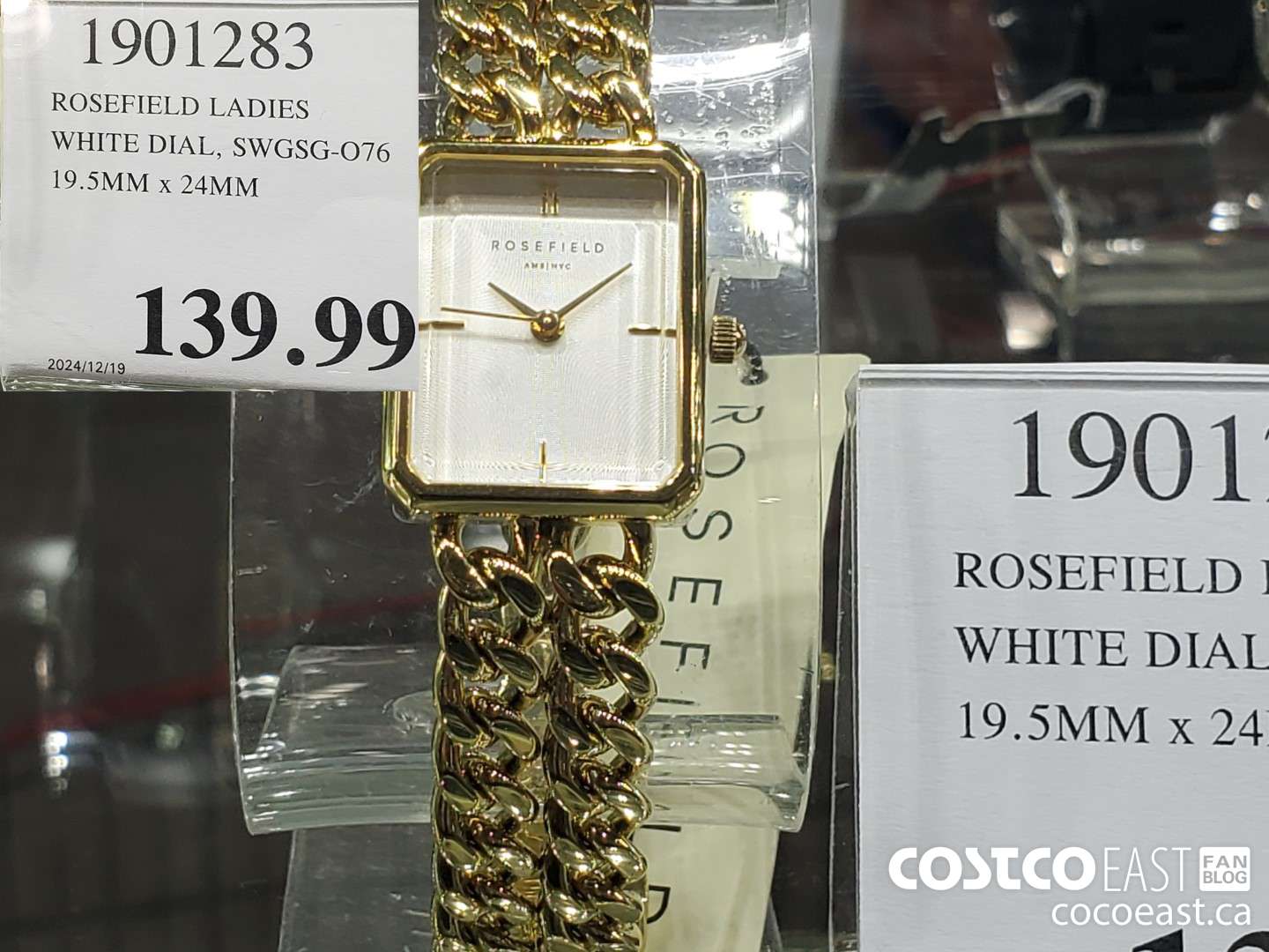 1901283 ROSEFIELD LADIES WHITE DIAL 19.5x24mm  $139.99