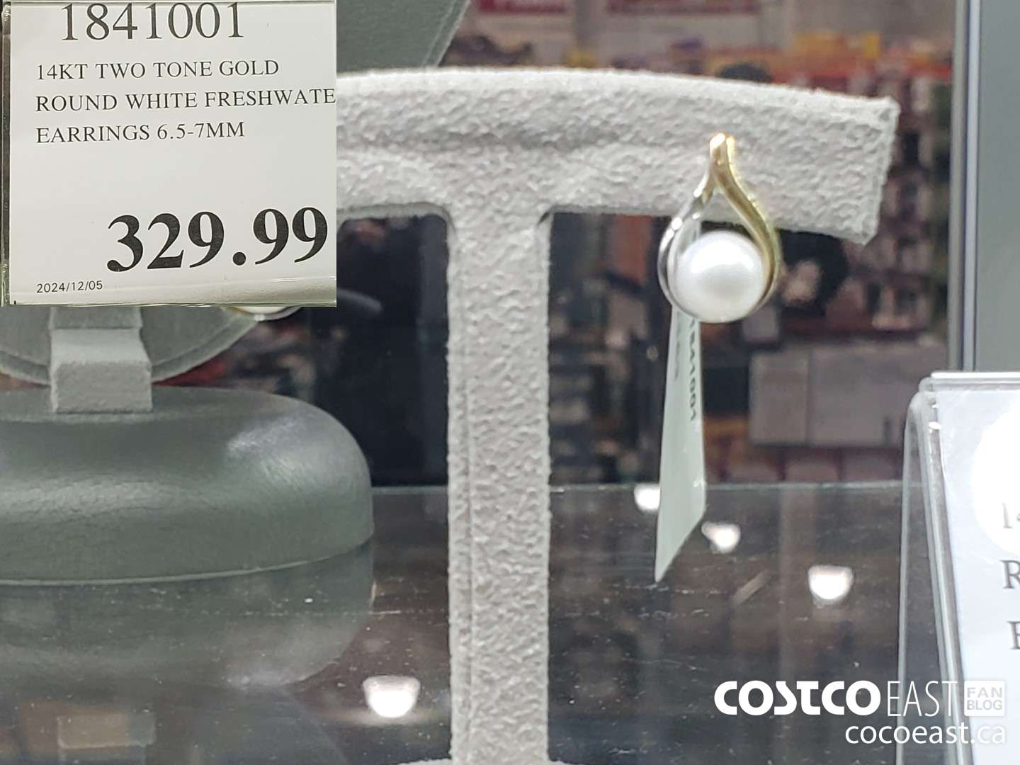 841001 ROUND WHITE FRESHWATER EARRINGS 6.5-7MM  $329.99