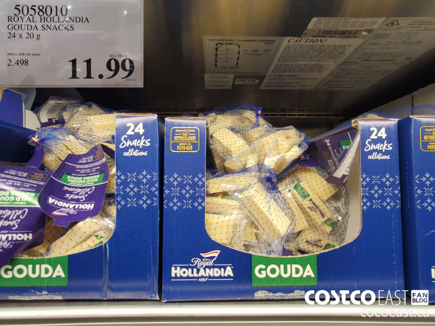 5058010 ROYAL HOLLANDIA GOUDA SNACK 24 x 20 g $11.99