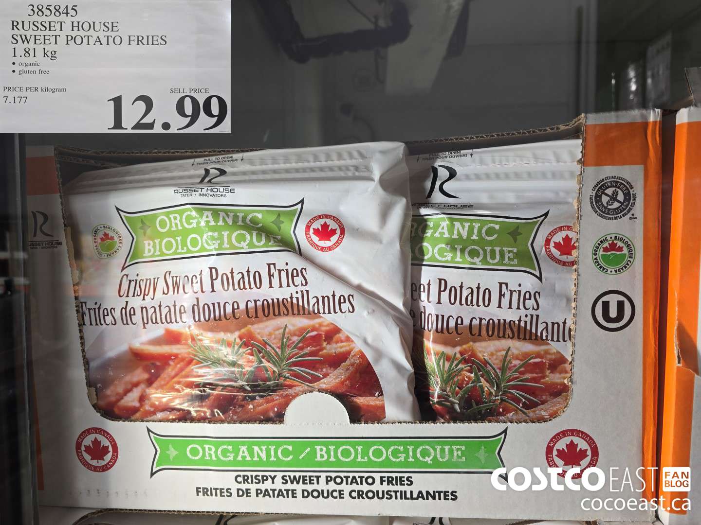 385845 RUSSET HOUSE SWEET POTATO FRIES 1.81 KG $12.99