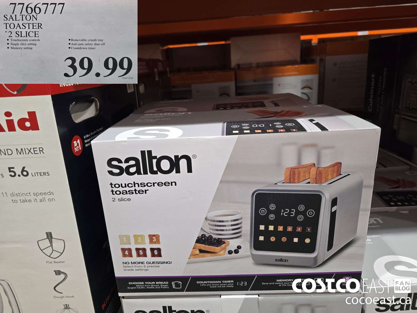 7766777 SALTON TOASTER 2 SLICE $39.99