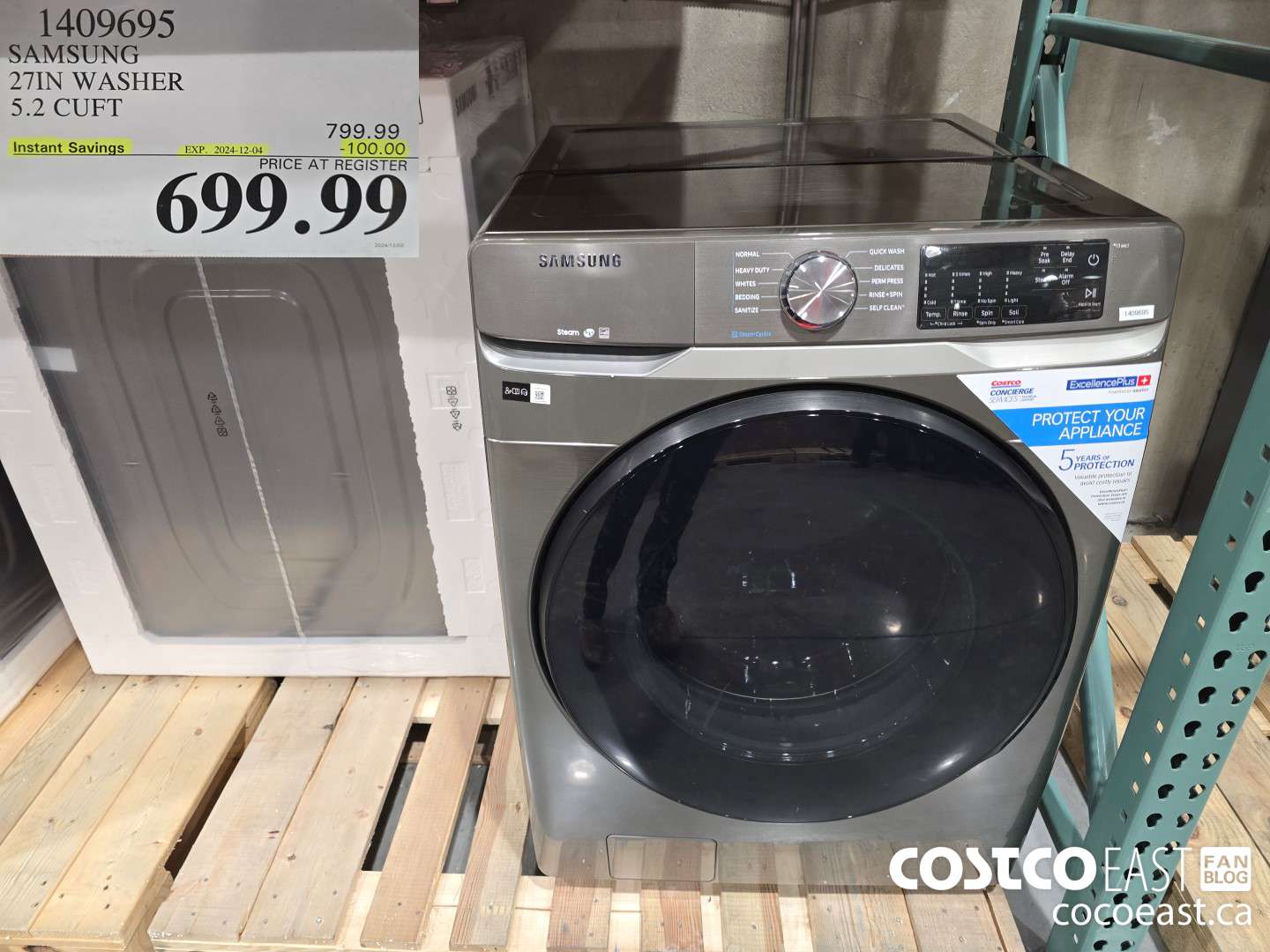 1409695 SAMSUNG 27IN WASHER 5.2 CUFT ($100.00 INSTANT SAVINGS EXPIRES ON 2024-12-04) $699.99