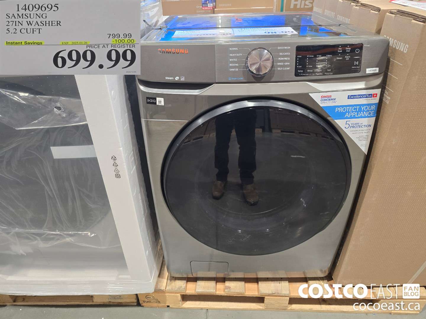1409695 SAMSUNG 27IN WASHER 5.2 CUFT ($100.00 INSTANT SAVINGS EXPIRES ON 2025-01-26) $699.99