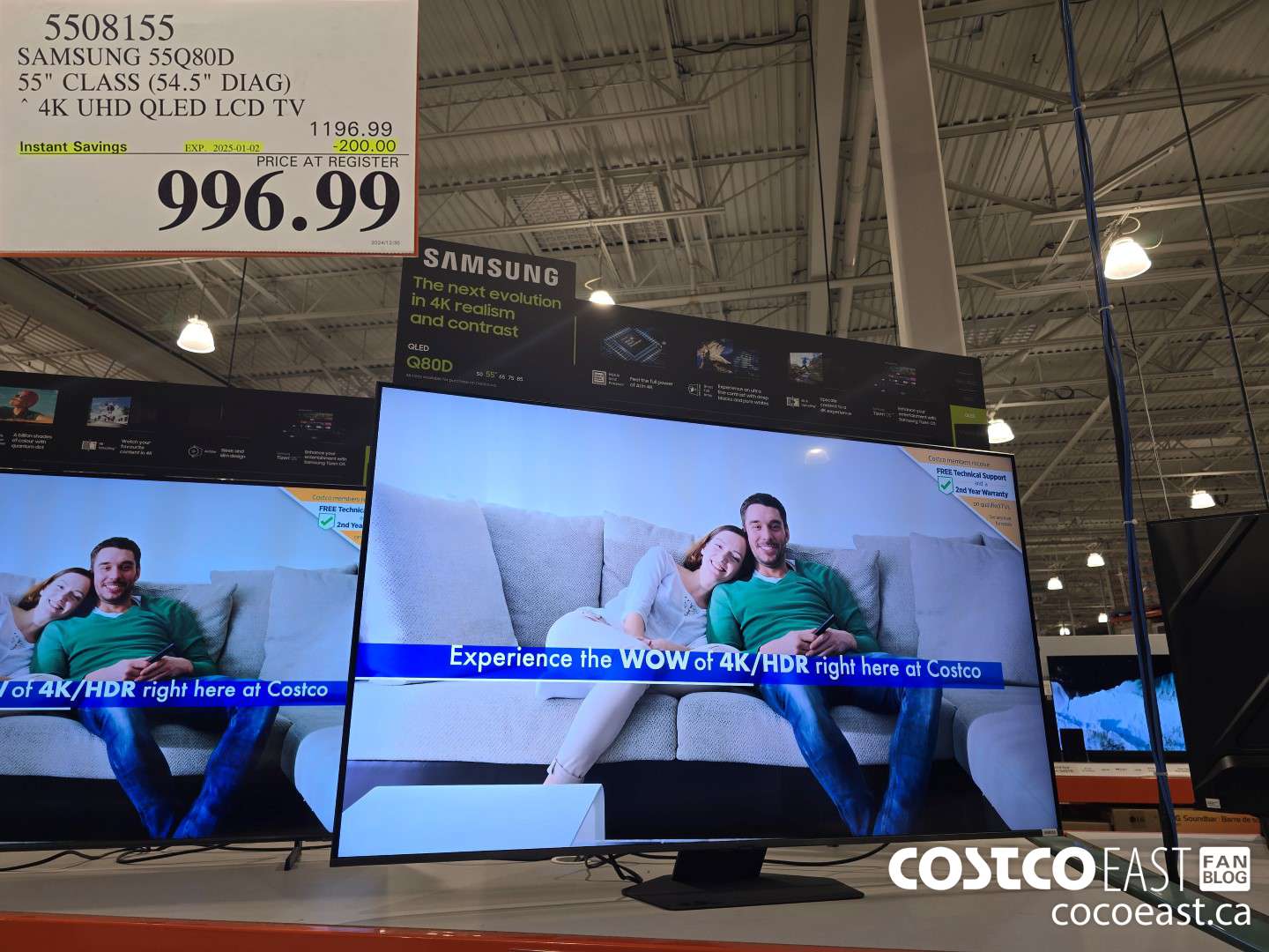 5508155 SAMSUNG 55Q80D 55 CLASS (54.5