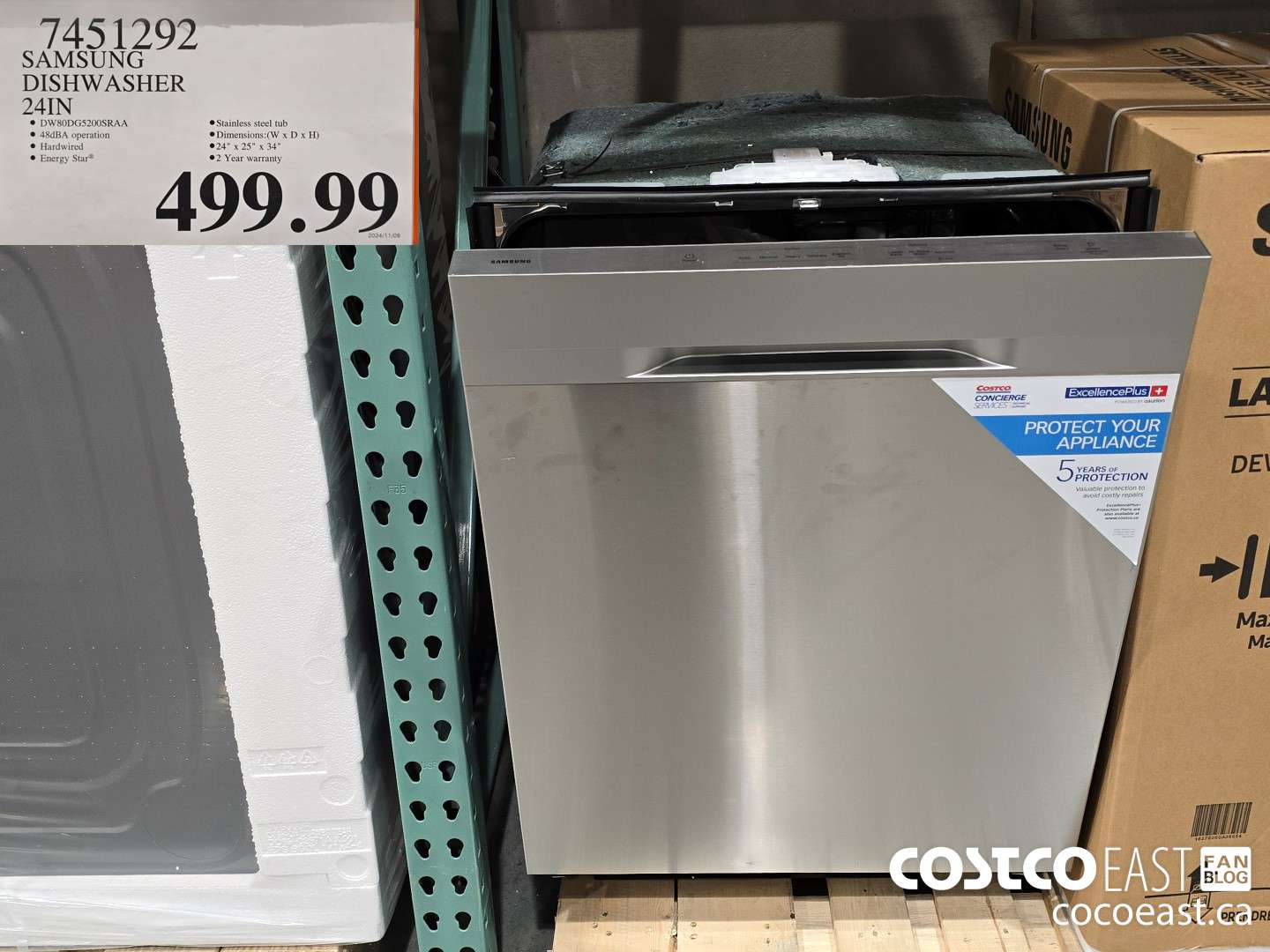 7451292 SAMSUNG DISHWASHER 24IN $499.99