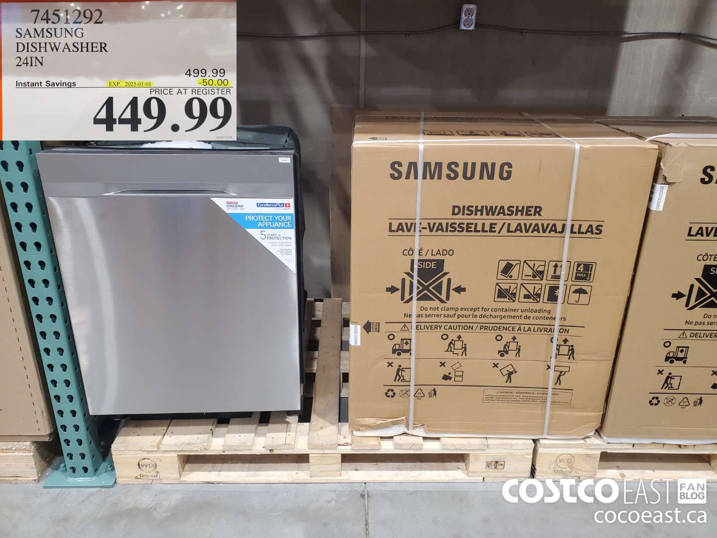 7451292 SAMSUNG DISHWASHER 24IN ($50.00 INSTANT SAVINGS EXPIRES ON 2025-01-01) $449.99