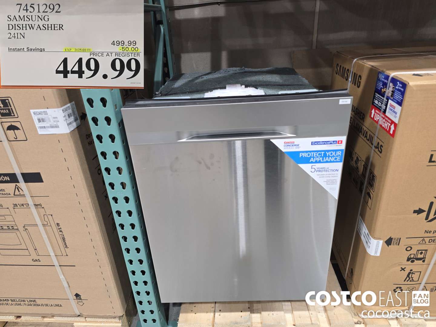 7451292 SAMSUNG DISHWASHER 24IN ($50.00 INSTANT SAVINGS EXPIRES ON 2025-01-01) $449.99