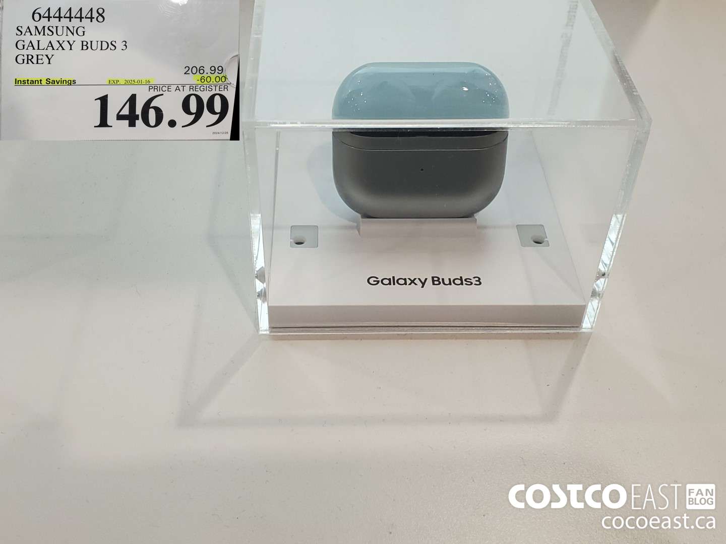 6444448 SAMSUNG GALAXY BUDS 3 GREY ($60.00 INSTANT SAVINGS EXPIRES ON 2024-01-16) $146.99