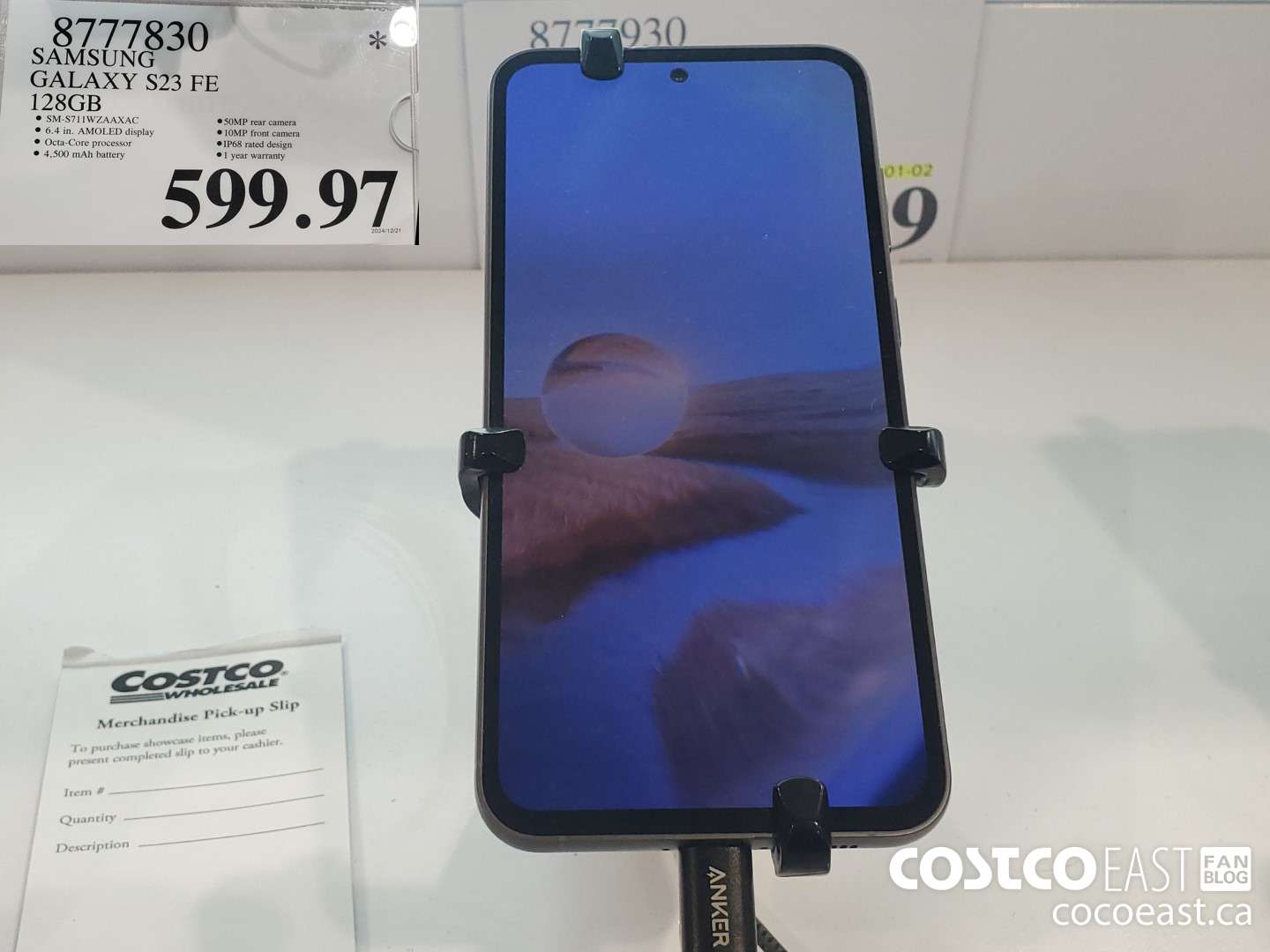 8777830 SAMSUNG GALAXY S23 FE 128GB GRAPHITE $599.97