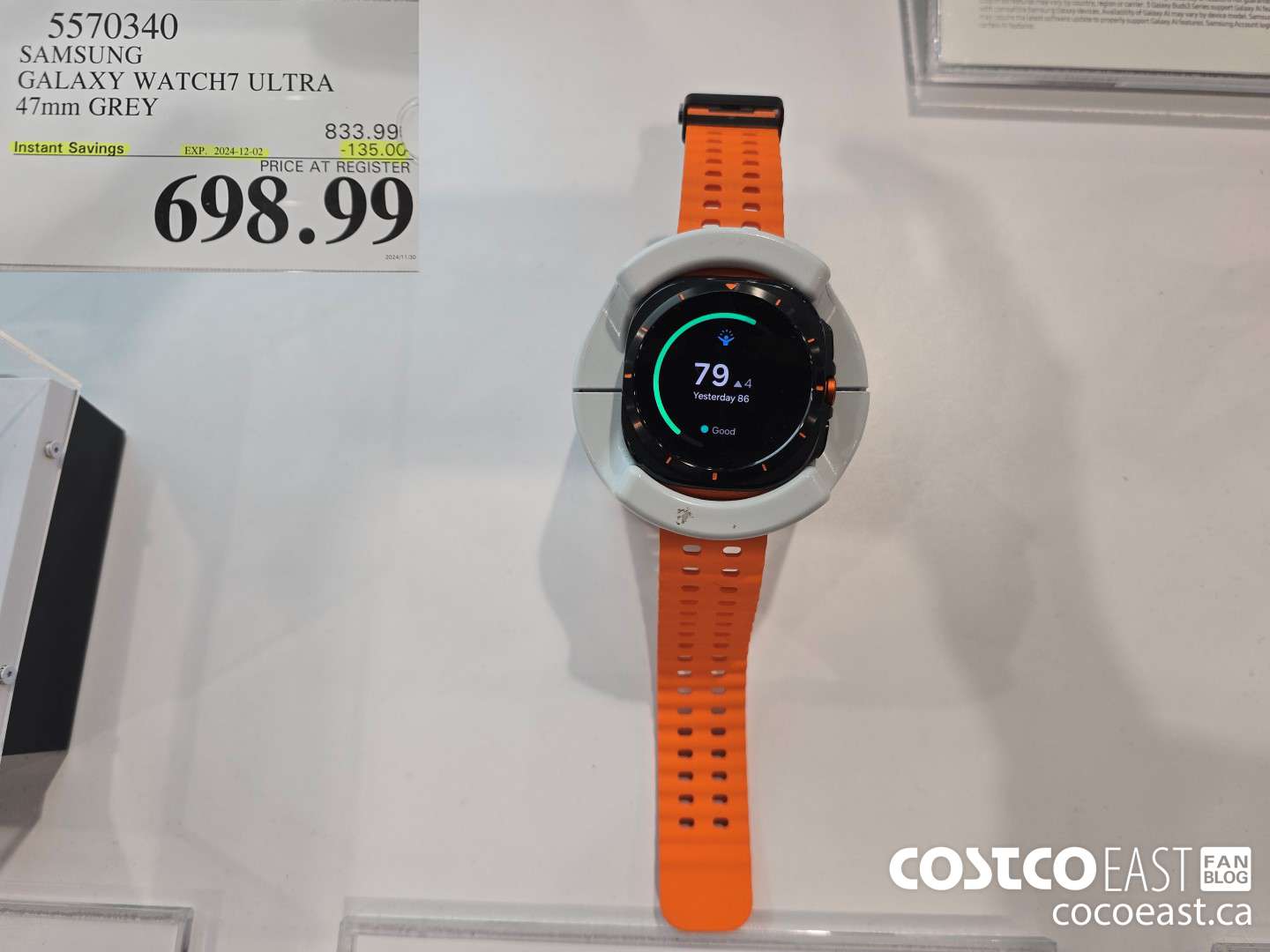 5570340 SAMSUNG GALAXY WATCH7 ULTRA 47mm GREY ($135.00 INSTANT SAVINGS EXPIRES ON 2024-12-02) $698.99