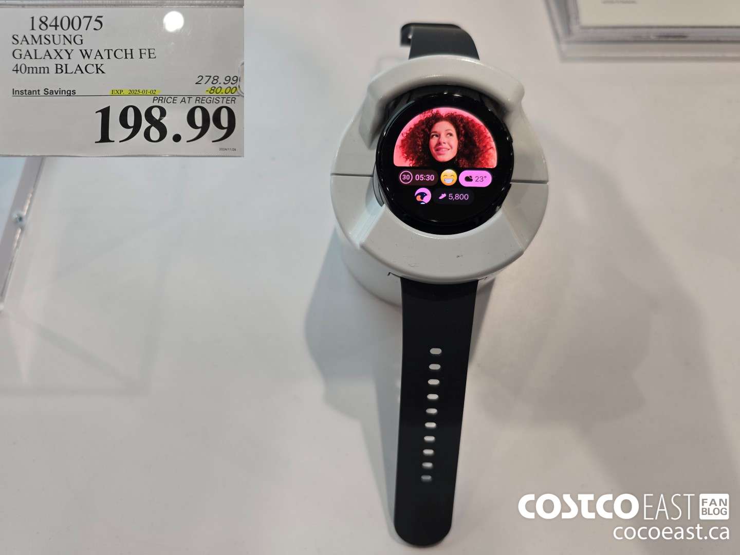 1840075 SAMSUNG GALAXY WATCH FE 40mm Black ($80.00 INSTANT SAVINGS EXPIRES ON 2025-01-02) $198.99