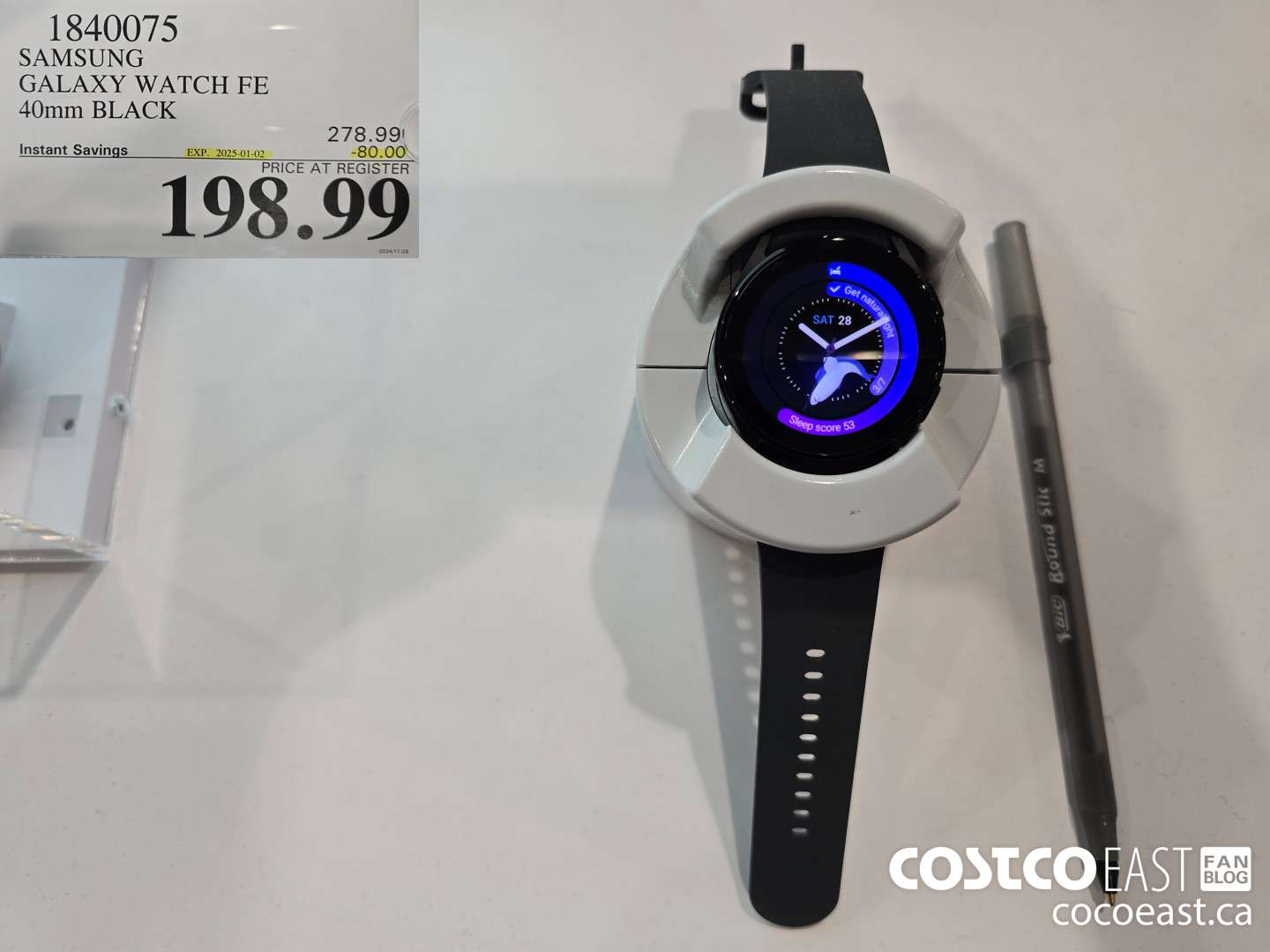 1840075 SAMSUNG GALAXY WATCH FE 40mm Black ($80.00 INSTANT SAVINGS EXPIRES ON 2025-01-02) $198.99