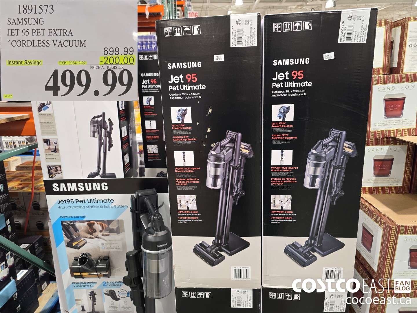 1891573 SAMSUNG JET 95 PET EXTRA STICK VACUUM ($200.00 INSTANT SAVINGS EXPIRES ON 2024-12-29) $499.99