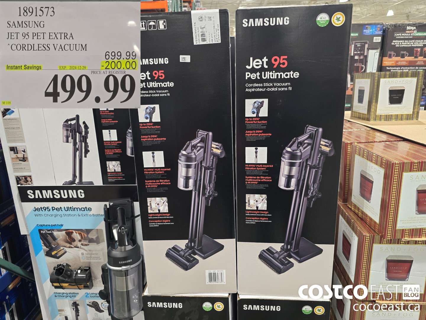 1891573 SAMSUNG JET 95 PET EXTRA STICK VACUUM ($200.00 INSTANT SAVINGS EXPIRES ON 2024-12-29) $499.99