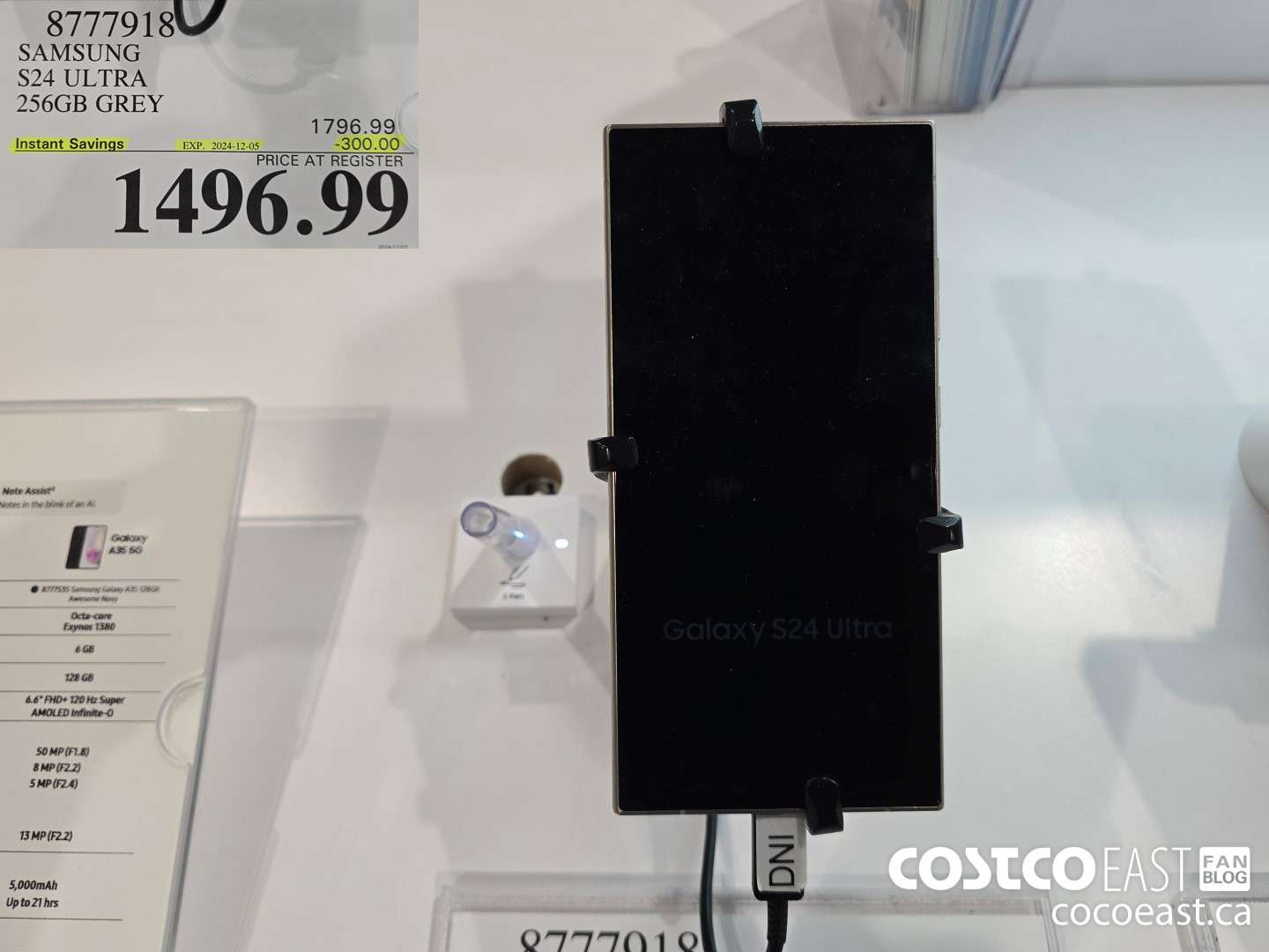8777918 SAMSUNG S24 ULTRA 256GB GREY ($300.00 INSTANT SAVINGS EXPIRES ON 2024-12-05) $1496.99