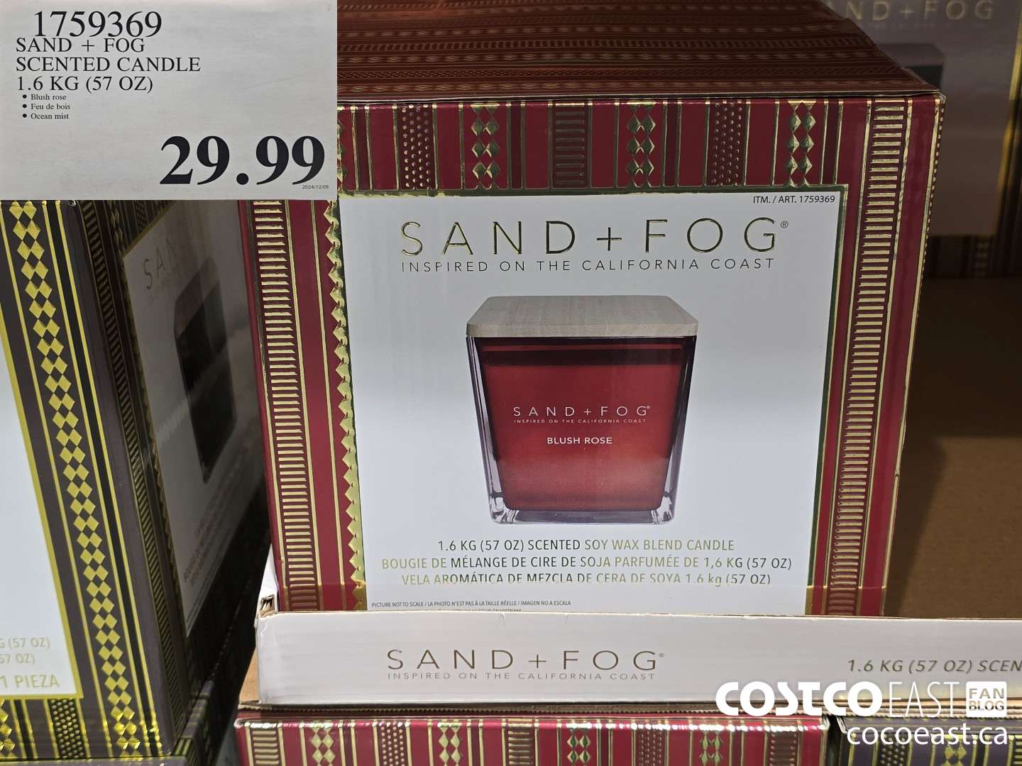 1759369 SAND + FOG SCENTED CANDLE 1.6 KG (57 OZ) $29.99