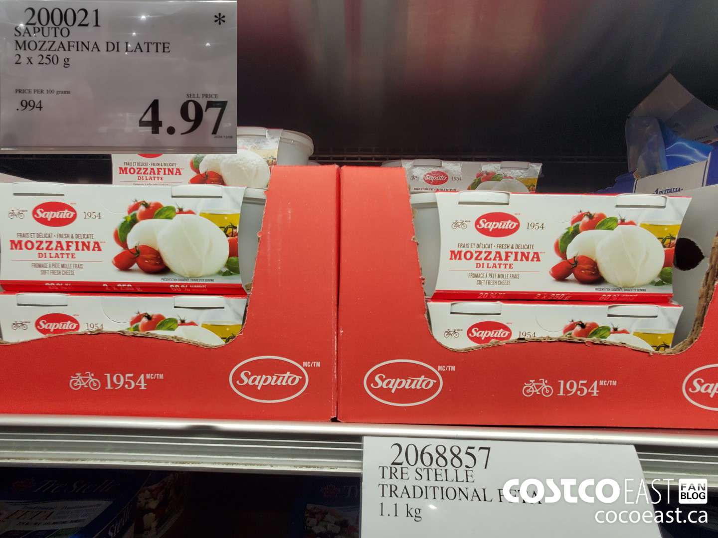 200021 SAPUTO MOZZAFINA DI LATTE 2 X 250 G $4.97