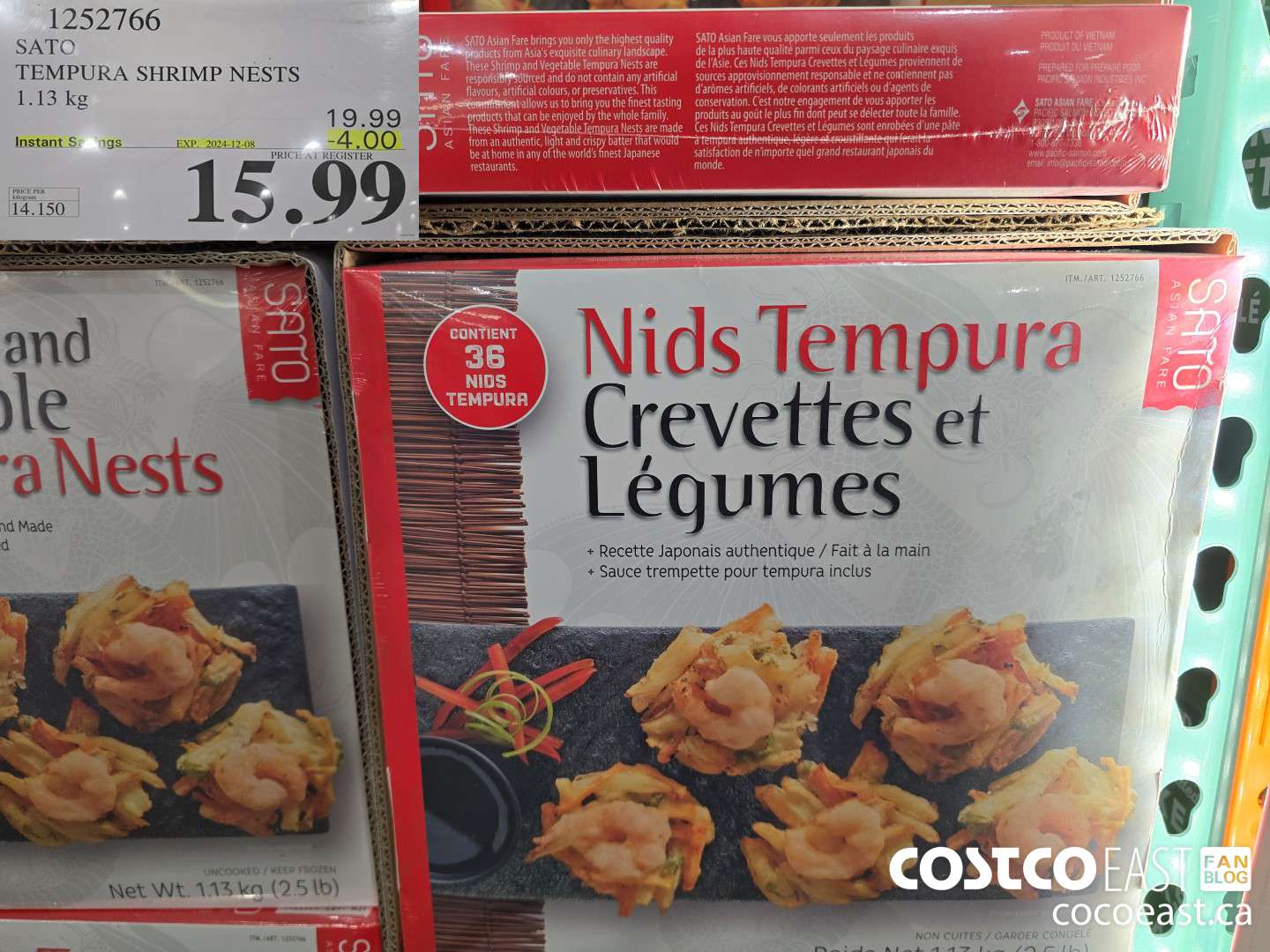 1252766 SATO TEMPURA SHRIMP NESTS 1.13KG ($4.00 INSTANT SAVINGS EXPIRES ON 2024-12-08) $15.99