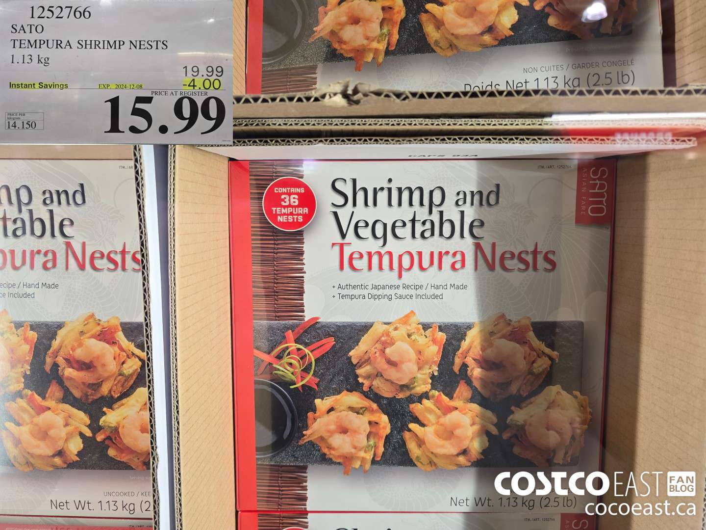 1252766 SATO TEMPURA SHRIMP NESTS 1.13KG ($4.00 INSTANT SAVINGS EXPIRES ON 2024-12-08) $15.99