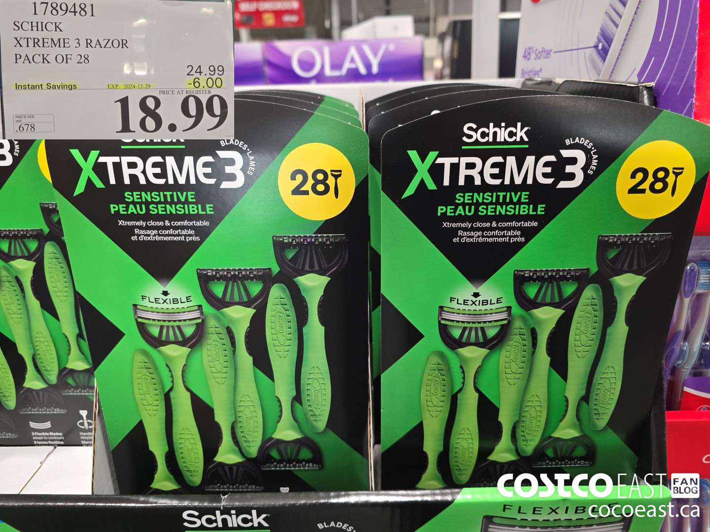 1789481 SCHICK XTREME 3 RAZOR PACK OF 28 ($6.00 INSTANT SAVINGS EXPIRES ON 2024-12-29) $18.99