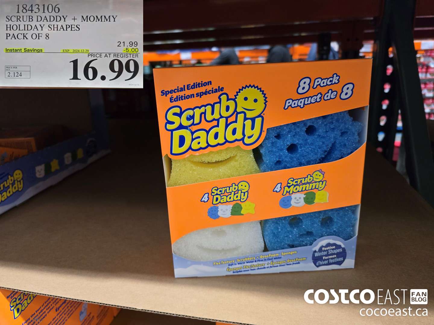 1843106 SCRUB DADDY + MOMMY HOLIDAY SHAPES PACK OF 8 ($5.00 INSTANT SAVINGS EXPIRES ON 2024-12-29) $16.99