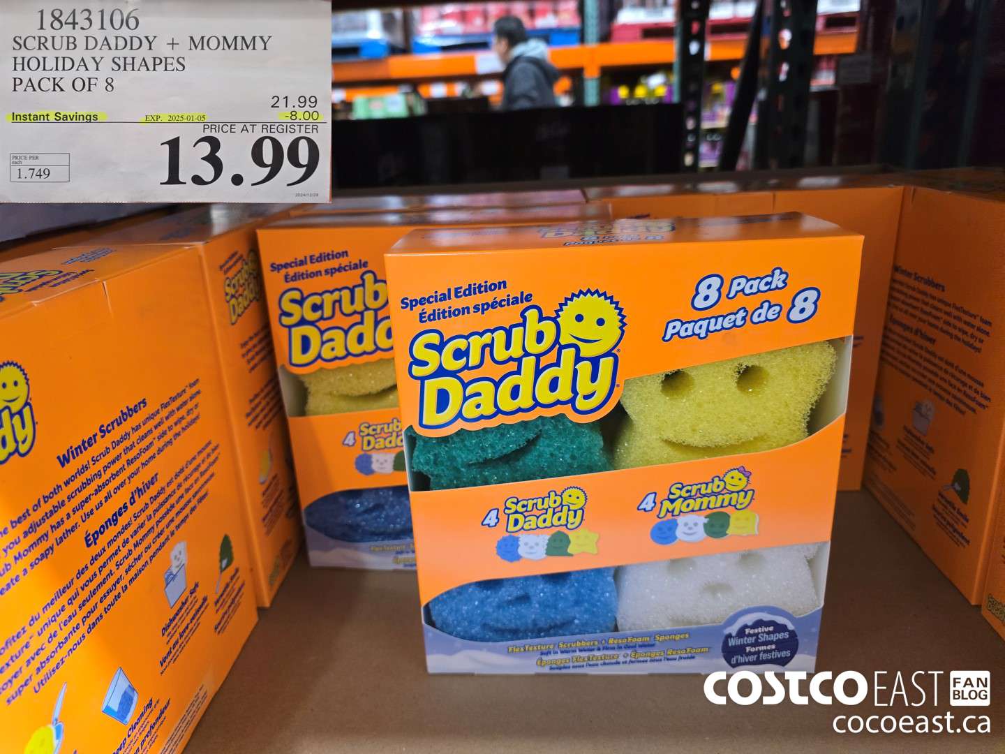 1843106 SCRUB DADDY + MOMMY HOLIDAY SHAPES PACK OF 8 ($8.00 INSTANT SAVINGS EXPIRES ON 2025-01-05) $13.99