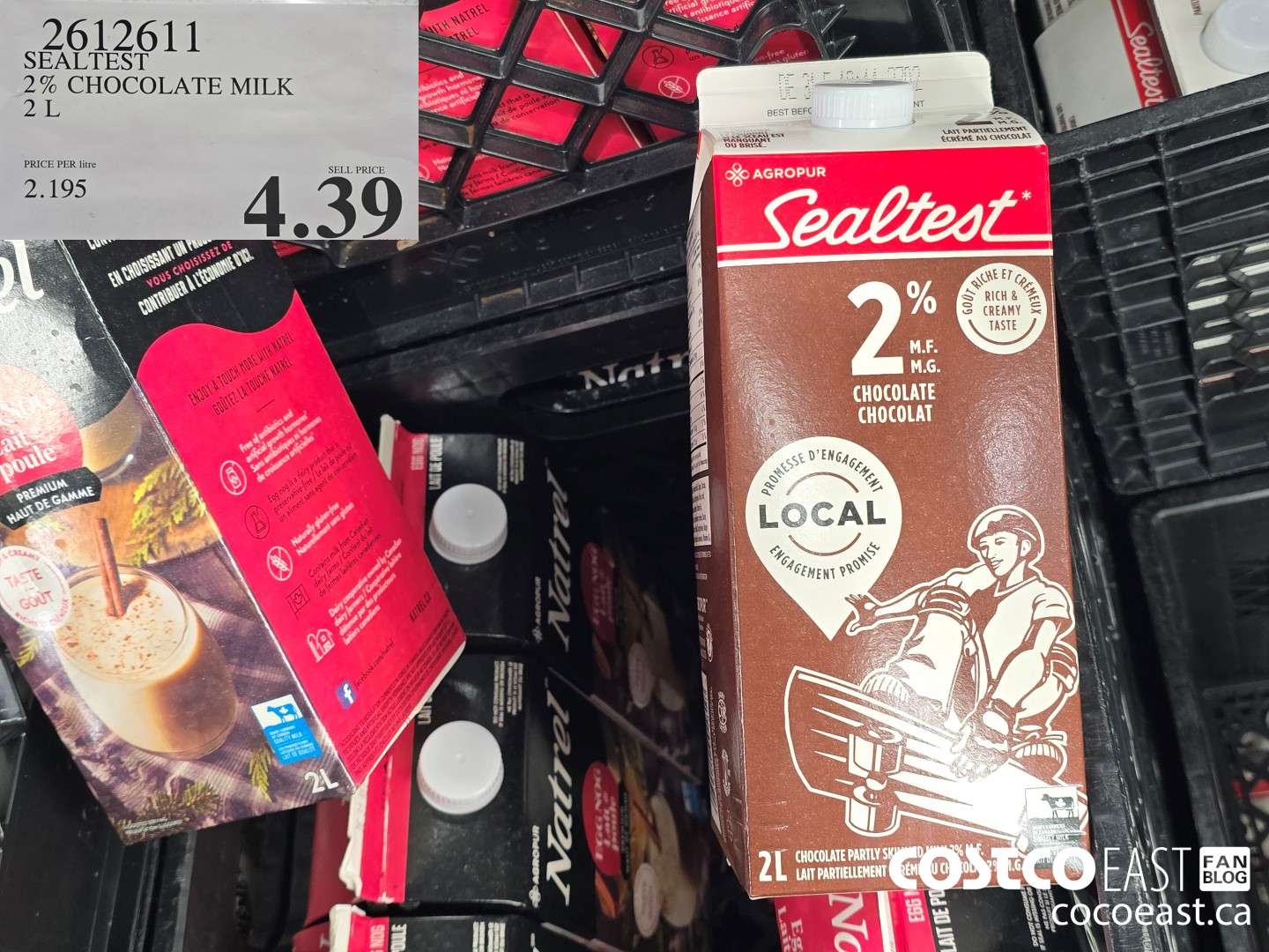 2612611 SEALTEST 2% CHOCOLATE MILK 2 L $4.39