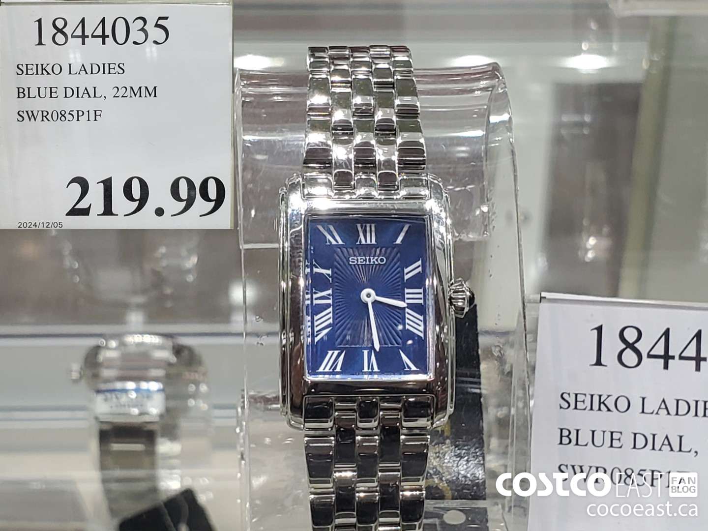 1844035 SEIKO LADIES BLUE DIAL, 22MM SWRO8SPILE  $219.99