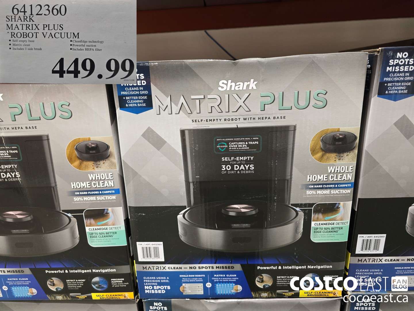 6412360 SHARK MATRIX PLUS ROBOT VACUUM $449.99