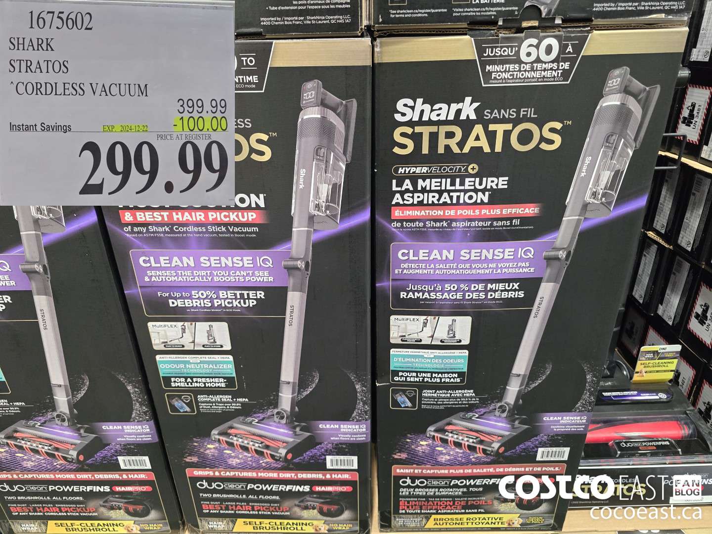 1675602 SHARK STRATOS CORDLESS STICK VACUUM ($100.00 INSTANT SAVINGS EXPIRES ON 2024-12-22) $299.99