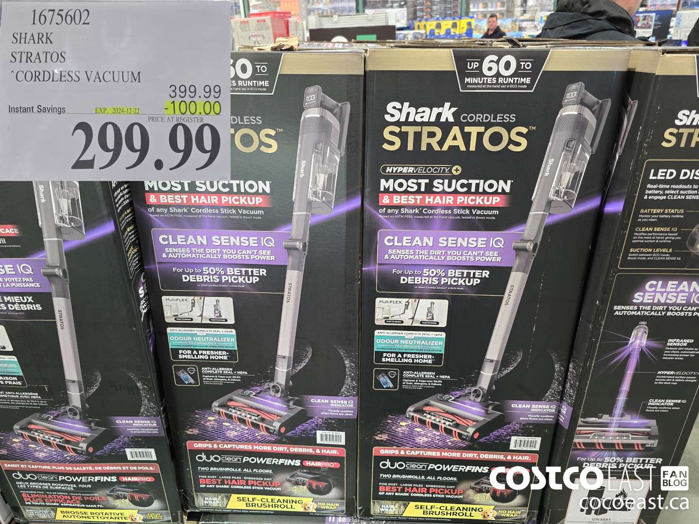 1675602 SHARK STRATOS CORDLESS STICK VACUUM ($100.00 INSTANT SAVINGS EXPIRES ON 2024-12-22) $299.99