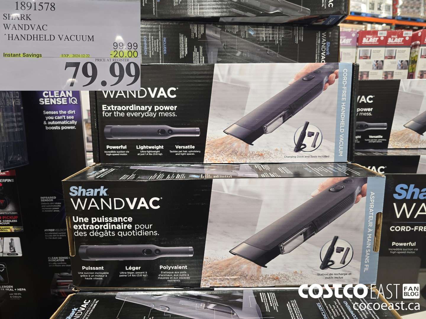 1891578 SHARK WANDVAC HANDHELD VACUUM ($20.00 INSTANT SAVINGS EXPIRES ON 2024-12-22) $79.99