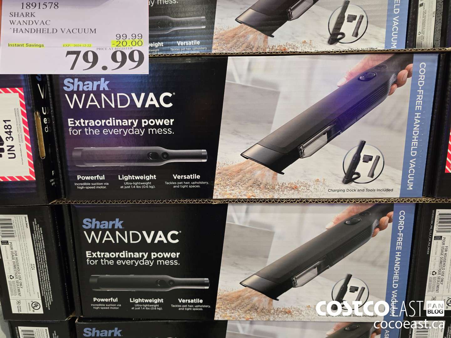 1891578 SHARK WANDVAC HANDHELD VACUUM ($20.00 INSTANT SAVINGS EXPIRES ON 2024-12-22) $79.99