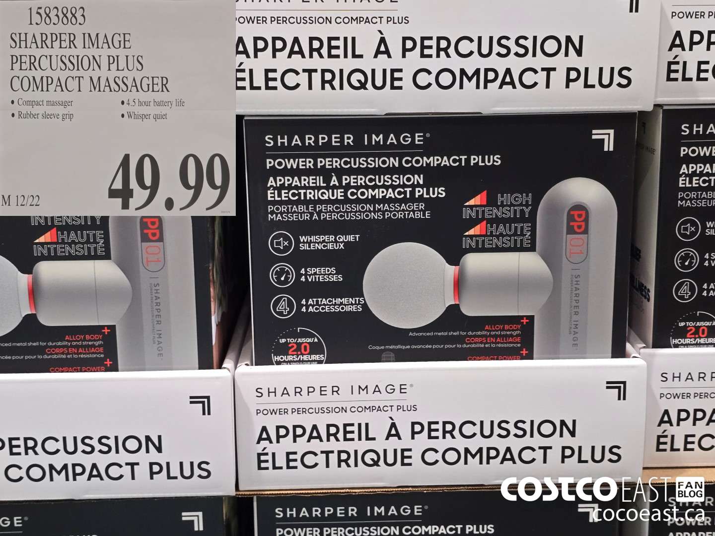 1583883 SHARPER IMAGE PERCUSSION PLUS COMPACT MASSAGER $49.99