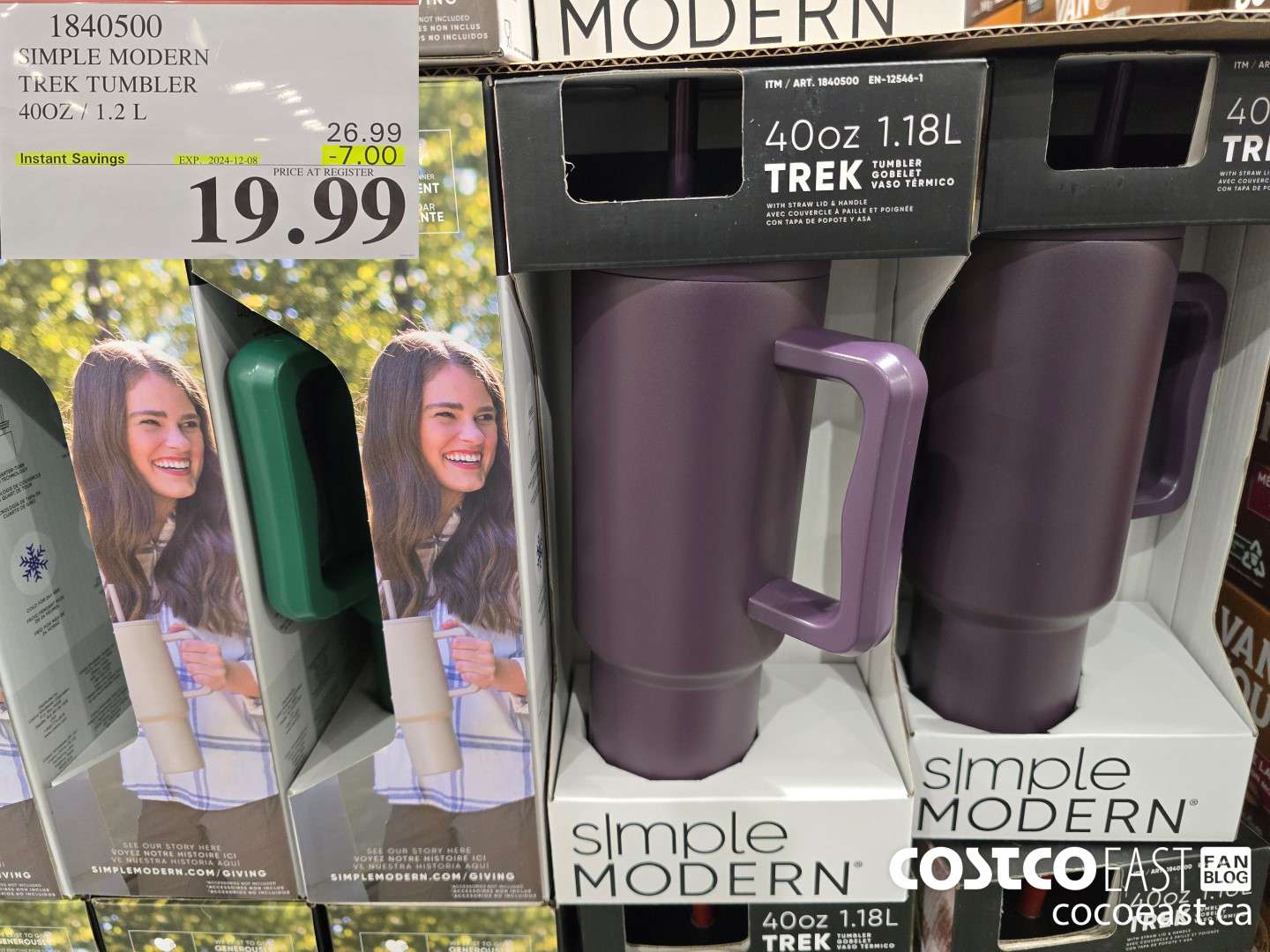 1840500 SIMPLE MODERN TREK TUMBLER 40Z / 1.2L ($7.00 INSTANT SAVINGS EXPIRES ON 2024-12-08) $19.99