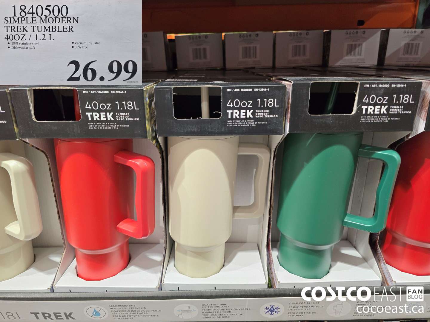 1840500 SIMPLE MODERN TREK TUMBLER 40Z / 1.2L $26.99