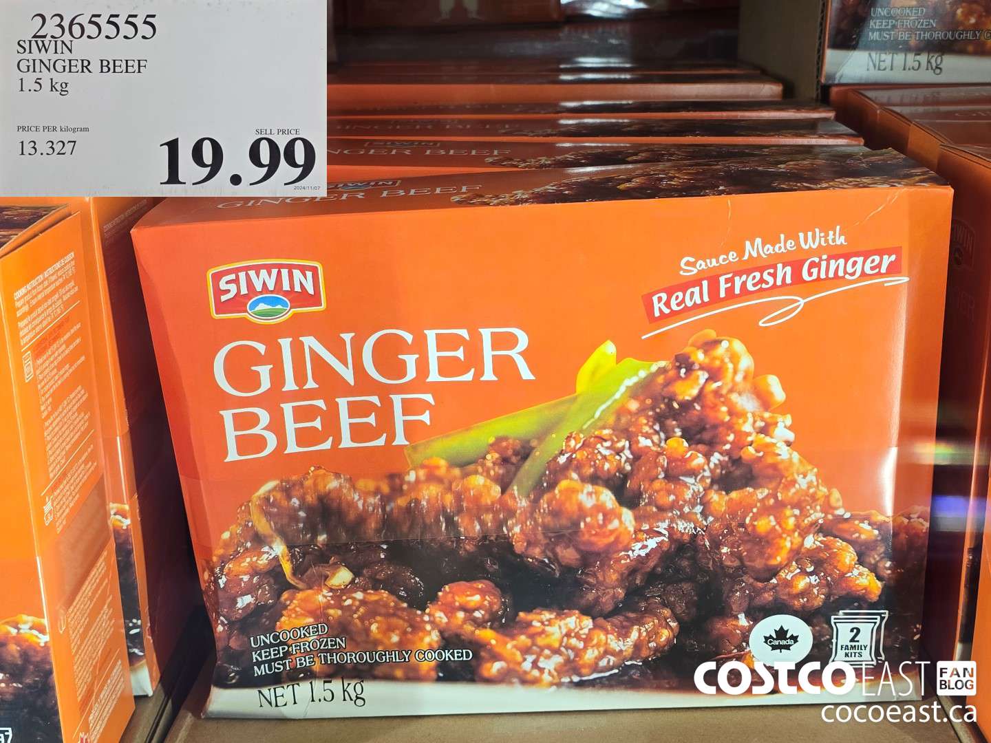 2365555 SIWIN GINGER BEEF 1.5 KG $19.99