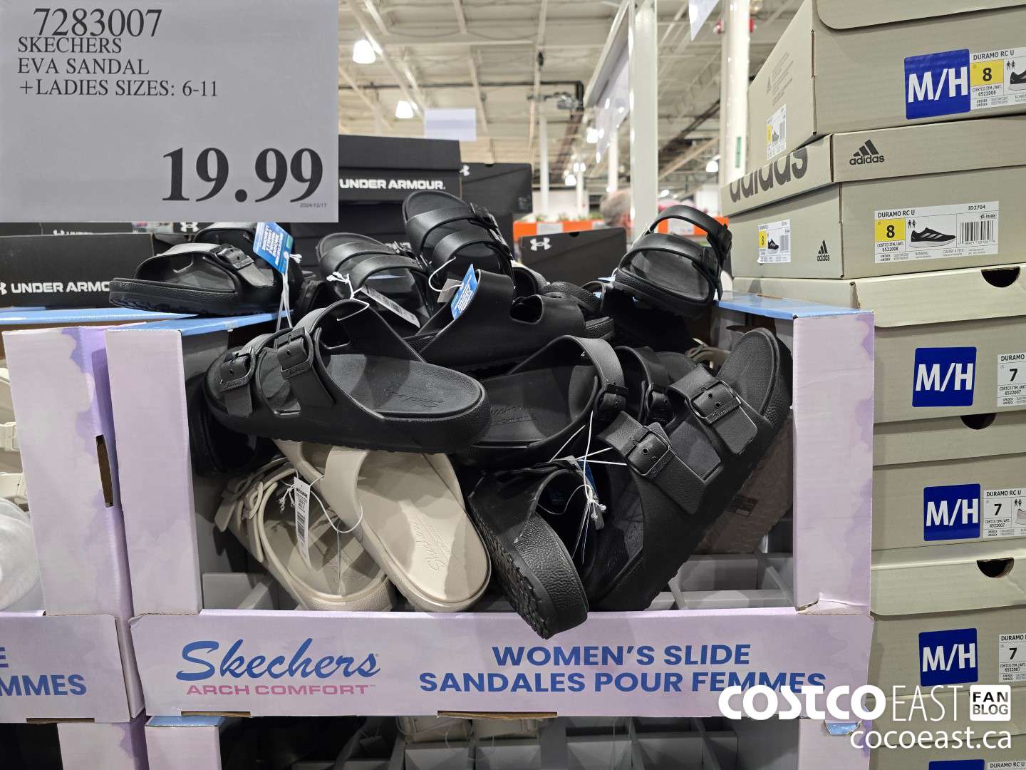 1283007 SKECHERS EVA SANDAL + LADIES SIZES: 6-11 $19.99