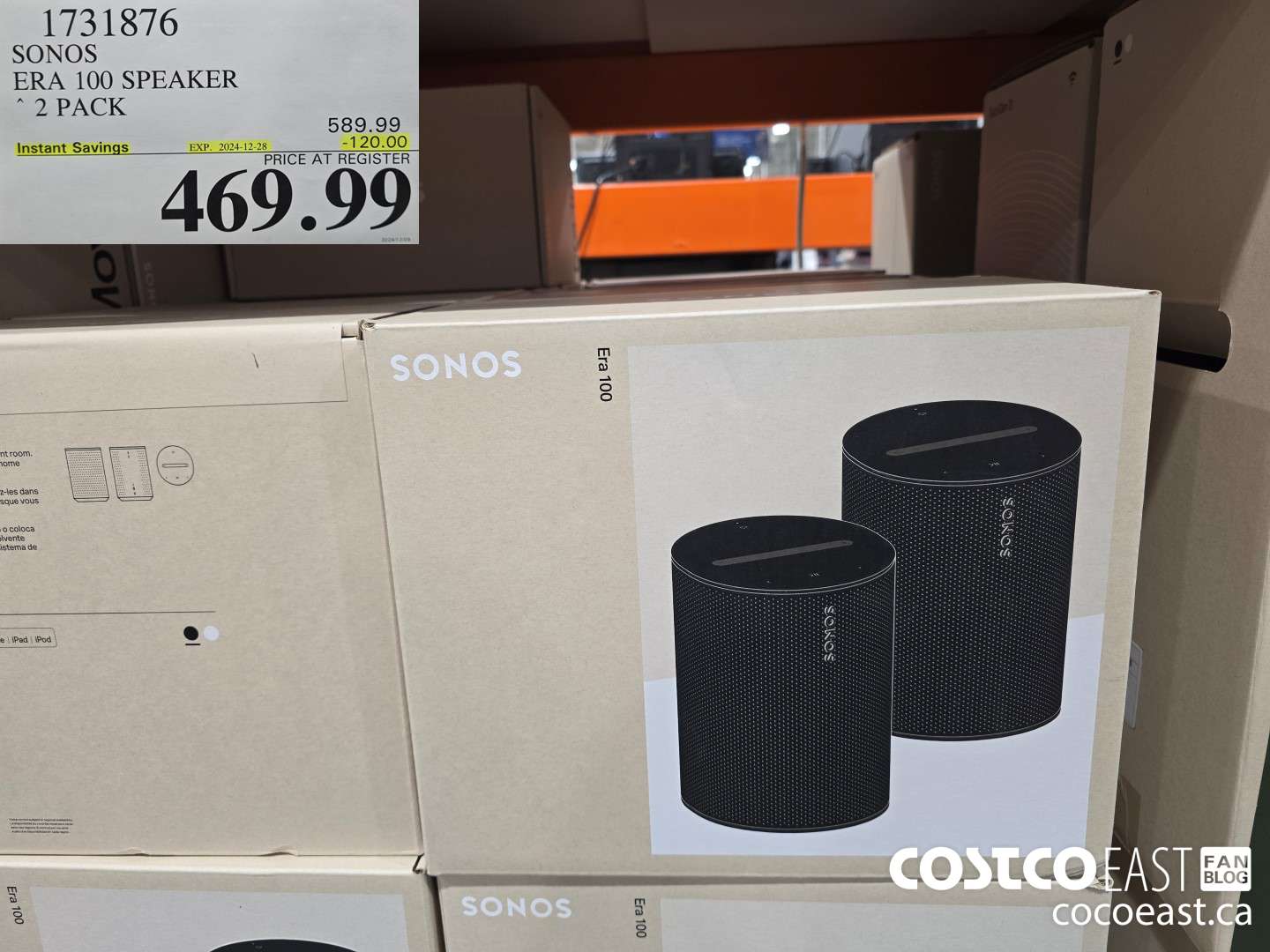 1731876 SONOS ERA 100 2 PACK ($120.00 INSTANT SAVINGS EXPIRES ON 2024-12-28) $469.99