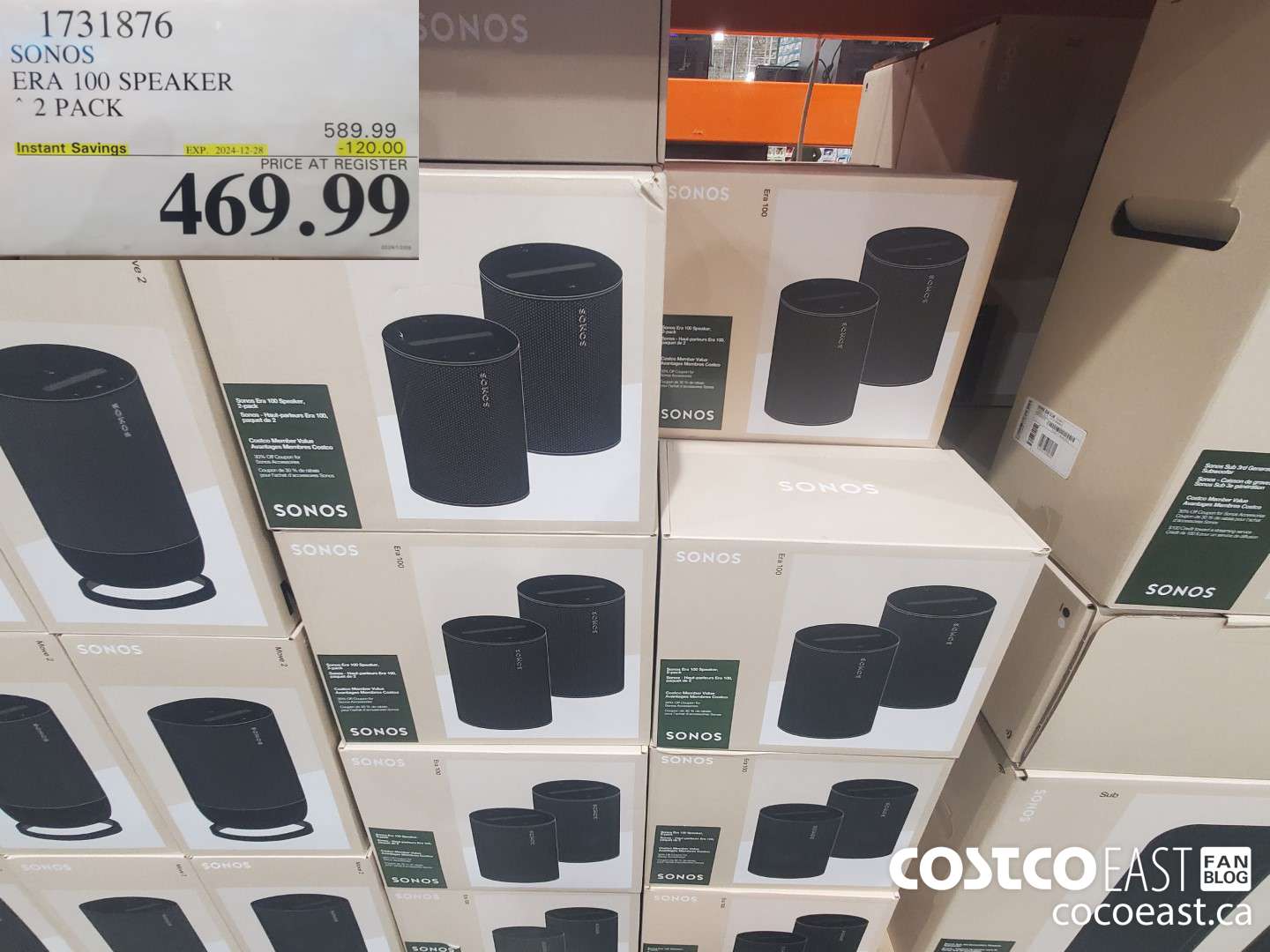 1731876 SONOS ERA 100 2 PACK ($120.00 INSTANT SAVINGS EXPIRES ON 2024-12-28) $469.99