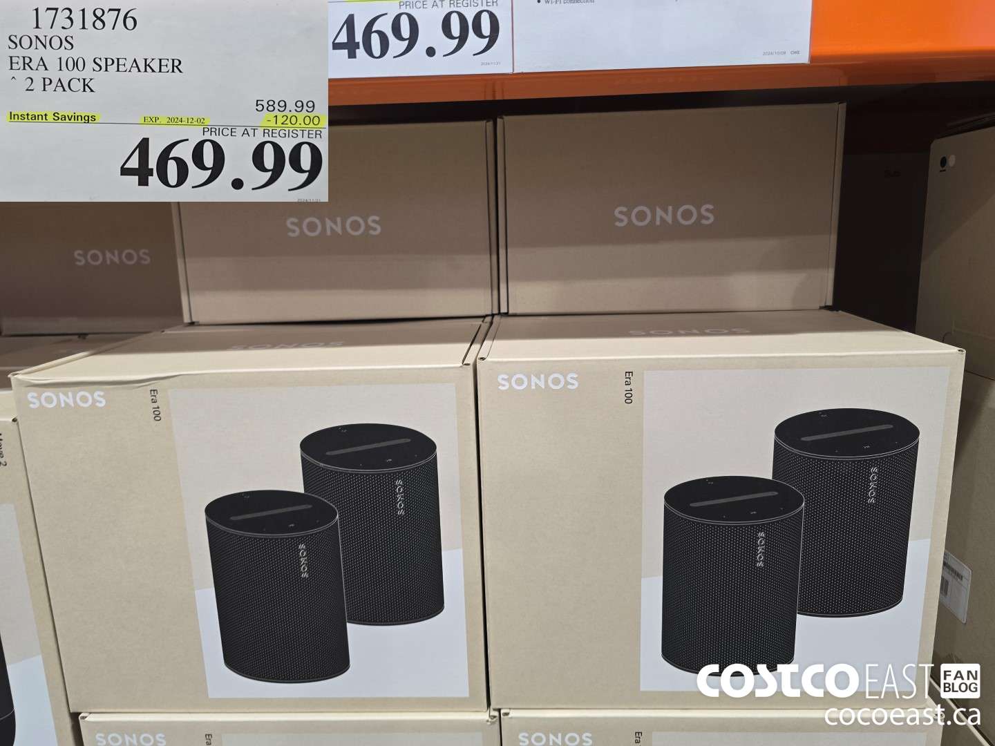 1731876 SONOS ERA 100 SPEAKER 2 PACK ($120.00 INSTANT SAVINGS EXPIRES ON 2024-12-02) $469.99