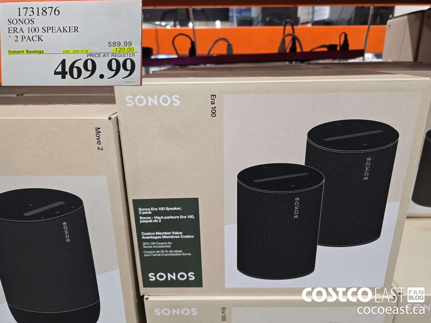 1731876 SONOS ERA 100 SPEAKER 2 PACK ($120.00 INSTANT SAVINGS EXPIRES ON 2024-12-28) $469.99