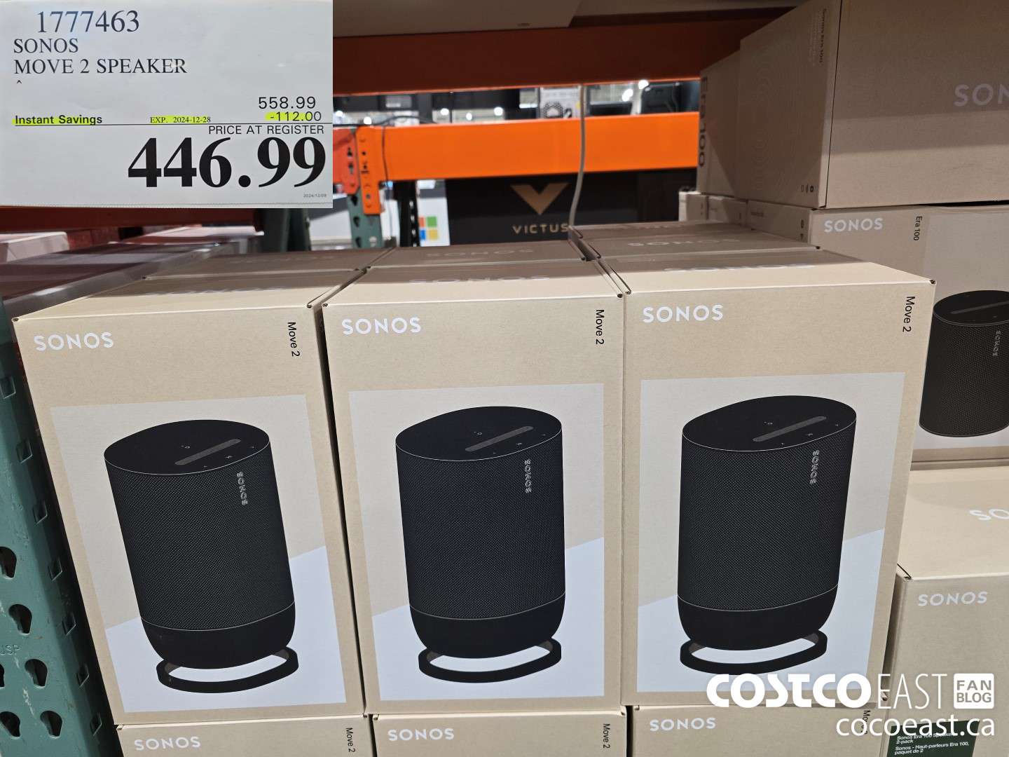 1777463 SONOS MOVE 2 SPEAKER ($112.00 INSTANT SAVINGS EXPIRES ON 2024-12-28) $446.99