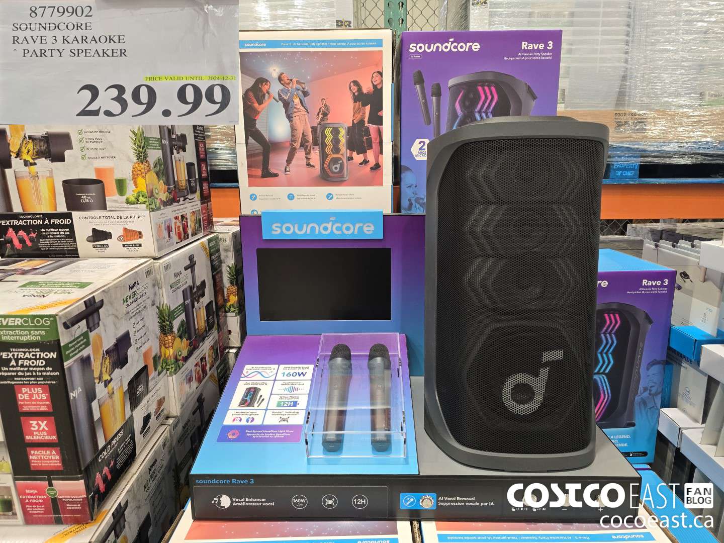 8779902 SOUNDCORE RAVE 3 KARAOKE ~ PARTY SPEAKER $239.99