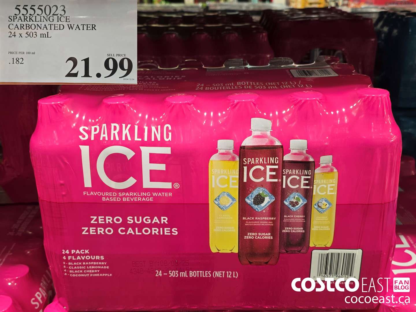 5555023 SPARKLING ICE CARBONATED WATER 24 x 503 mL $21.99