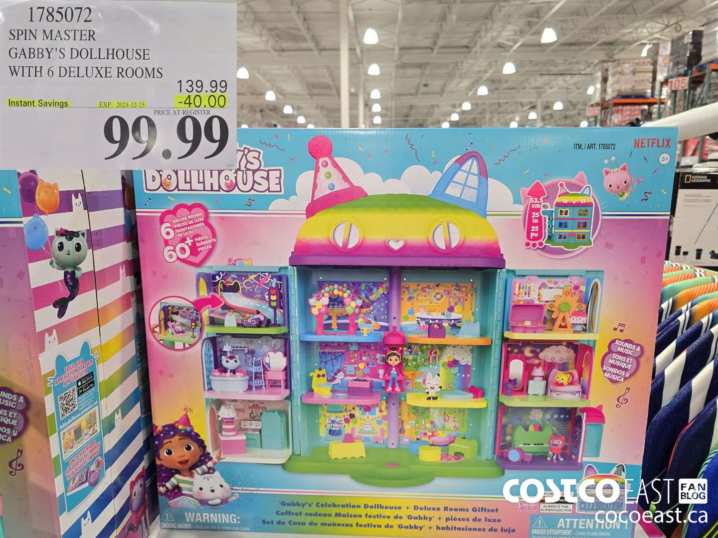1785072 SPIN MASTER GABBY'S DOLLHOUSE WITH 6 DELUXE ROOMS ($40.00 INSTANT SAVINGS EXPIRES ON 2024-12-15) $99.99